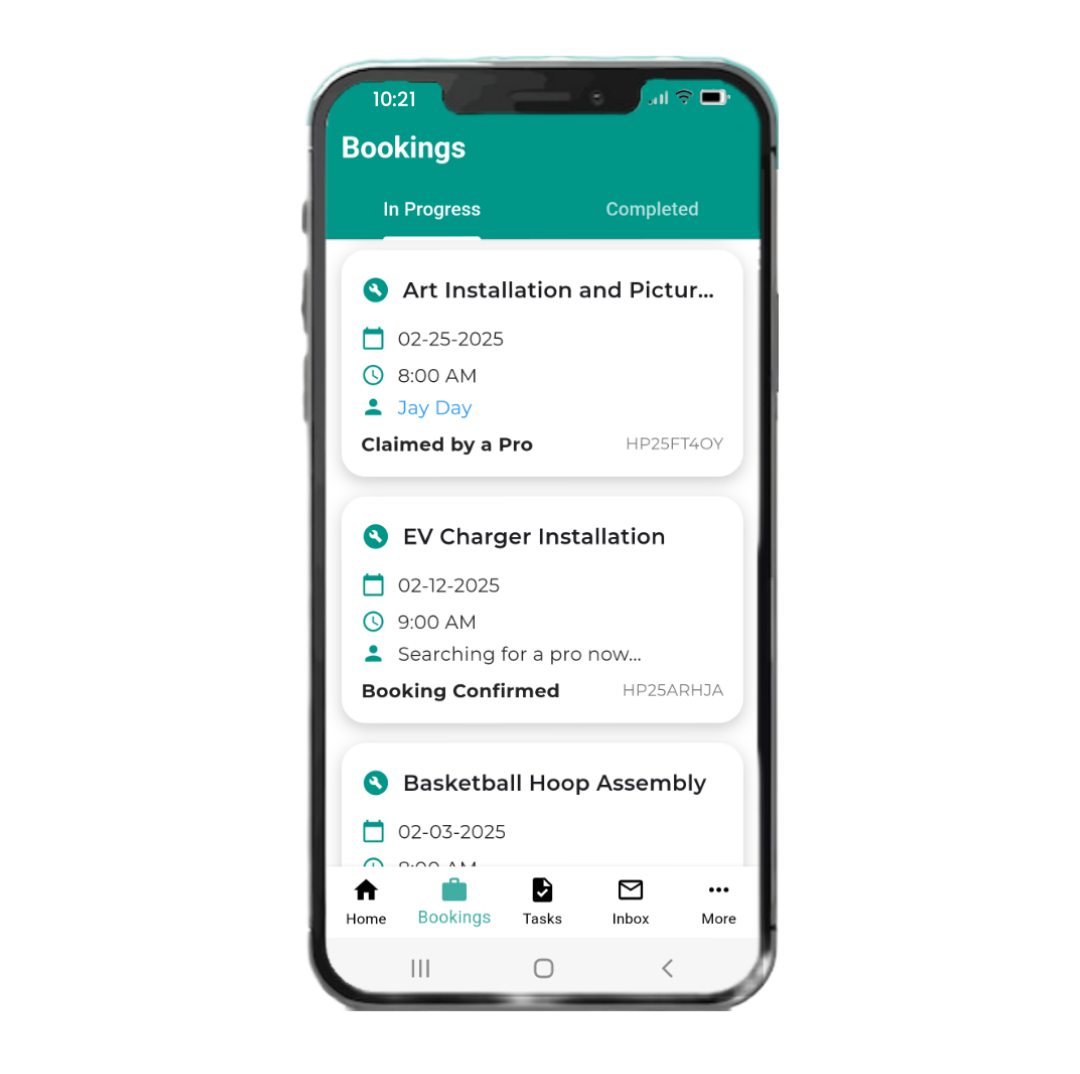 Handy People App Mockup